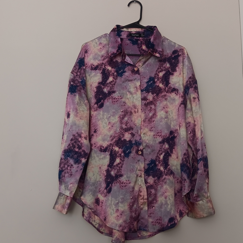 Torrid Multicolor Tie-Dye Button Down Shirt